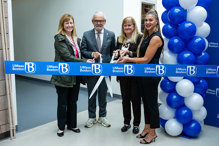 Campus leaders cut the ribbon on Clark Athletic Center